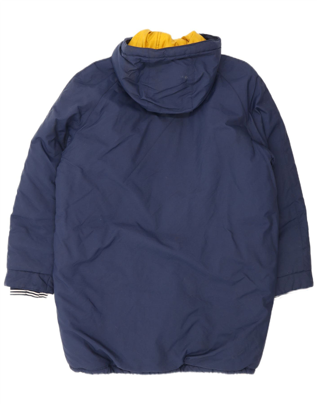 Adidas Mens Hooded Padded Coat UK 40 Large Navy Blue Polyester