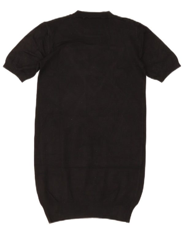 Guess Kurzarm-Pulloverkleid mit Grafik für Mädchen, 9–10 Jahre, schwarze Viskose