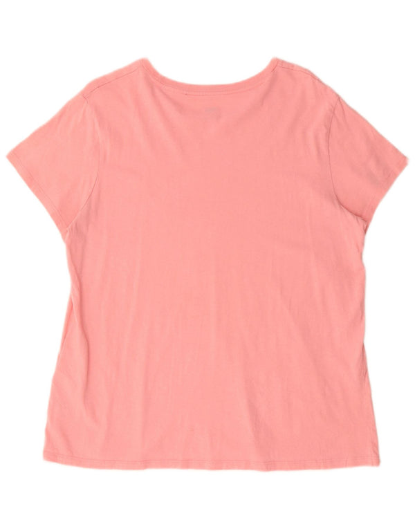 Camiseta feminina gráfica Levi's UK 18 XL algodão rosa