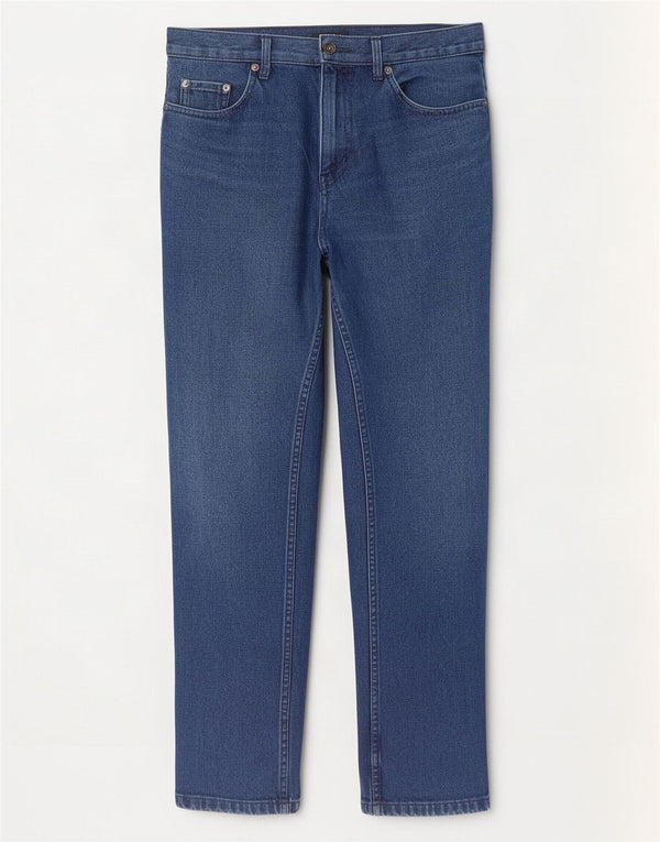 Jeans dritti da uomo vestibilità regolare Pierre Cardin W30 L30 cotone blu