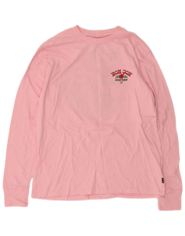Billabong Γυναικείο τοπ μακρυμάνικο UK 10 μικρό ροζ βαμβακερό