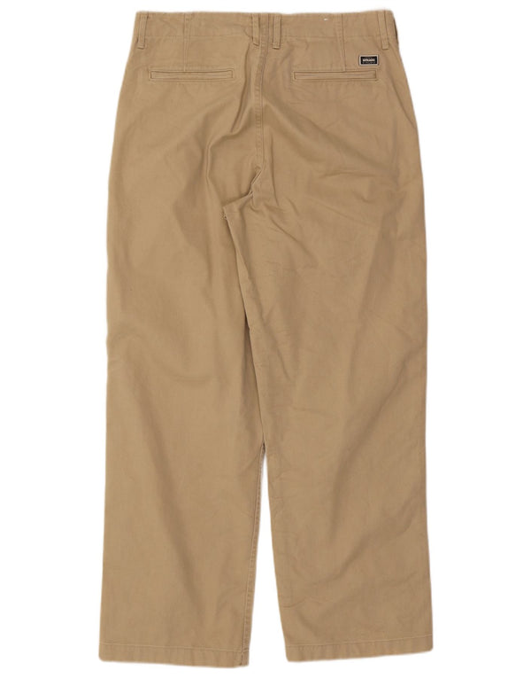 Zara Pantalón chino holgado para hombre EU 40 Medium W31 L29 Algodón beige