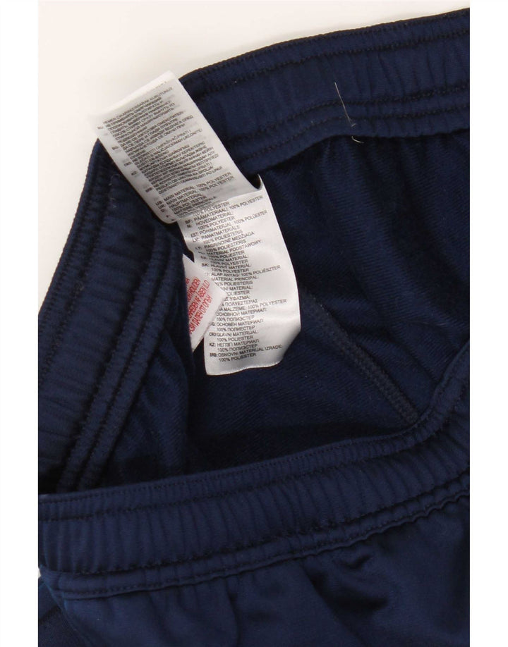 Adidas Boys Climalite Tracksuit Trousers 13-14 Years Navy Blue Polyester