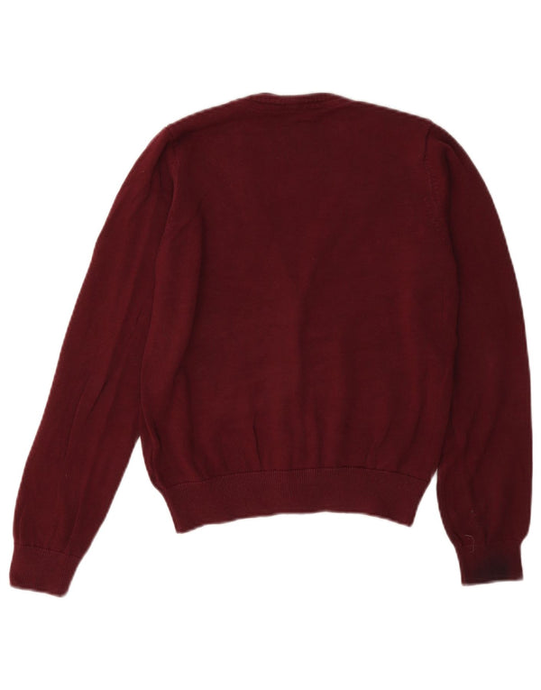 Marks & Spencer Strickjacke für Mädchen, 9–10 Jahre, Burgunderrot, Baumwolle