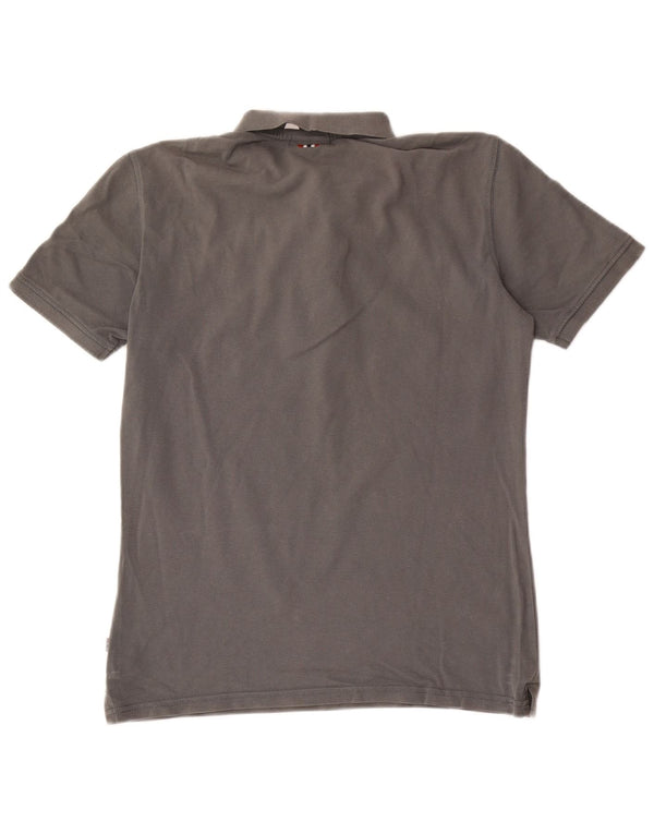 Napapijri Mens Geographic Polo Shirt Small Grey