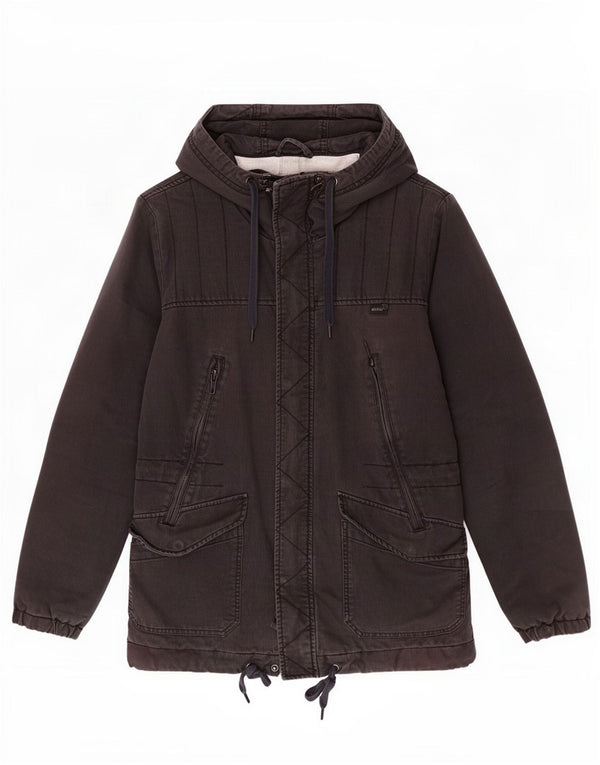 Diesel Chaqueta Parka con Capucha para Hombre UK 40 Large Negro