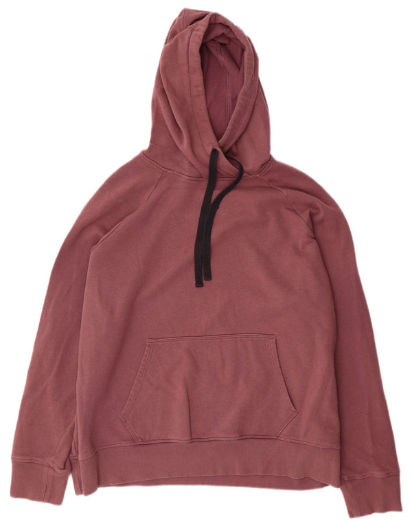 Under Armour Womens Oversized Hoodie Jumper UK 18 XL Burgundy Cotton