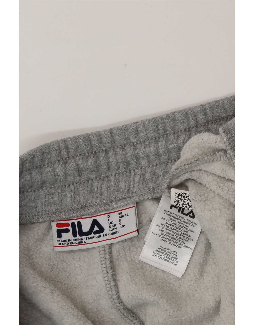 Fila Mens Tracksuit Trousers Joggers Small Grey Cotton