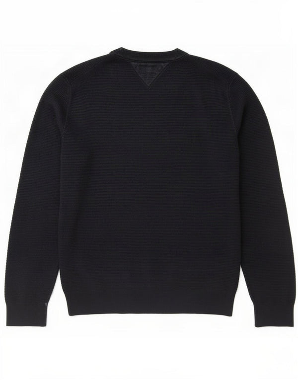 Męski sweter z okrągłym dekoltem Tommy Hilfiger XL, granatowy, bawełniany