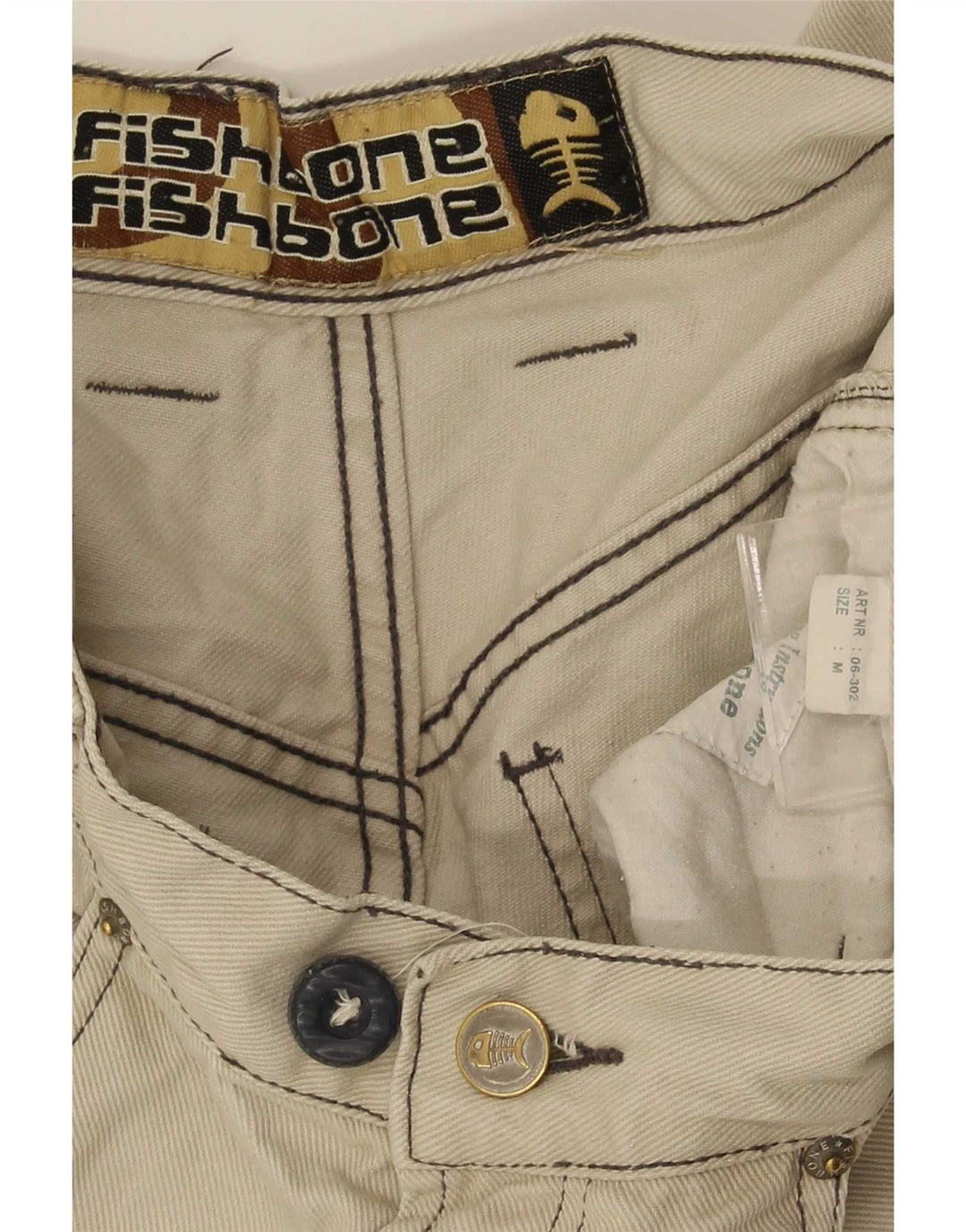Pantaloni cargo drepți pentru bărbați Fishbone Medium W32 L30 Bej