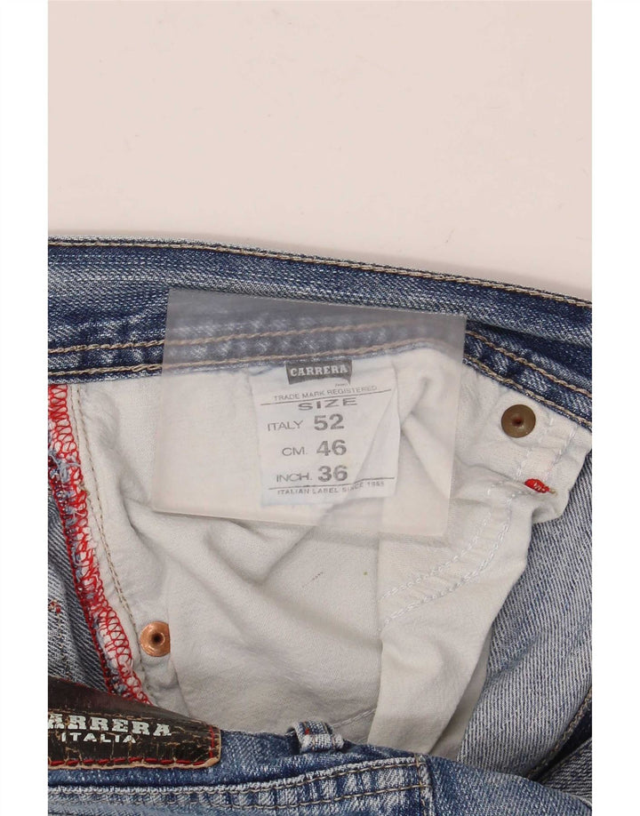 Carrera Mens Straight Jeans W36 L30 Blue Cotton