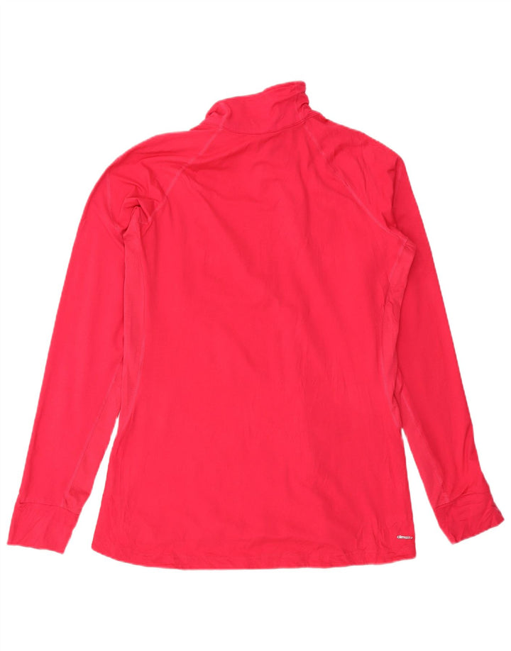 ADIDAS Womens Climalite Zip Neck Pullover Tracksuit Top UK 20/22 XL Red