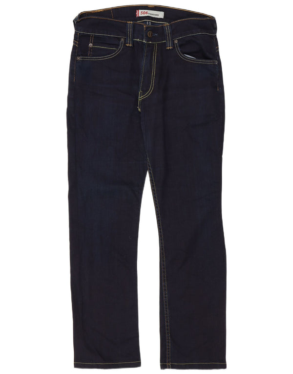 Levi's Mens 506 Standard Fit Straight Jeans W32 L28 Navy Blue