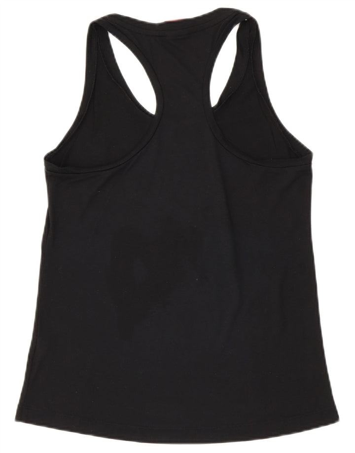 Nike Womens Graphic Vest Top UK 10 Small Black Polyester