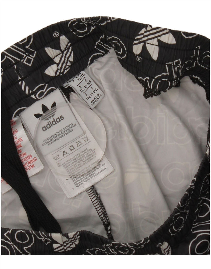 Adidas Boys Graphic Sport Shorts 15-16 Years  Black Polyester