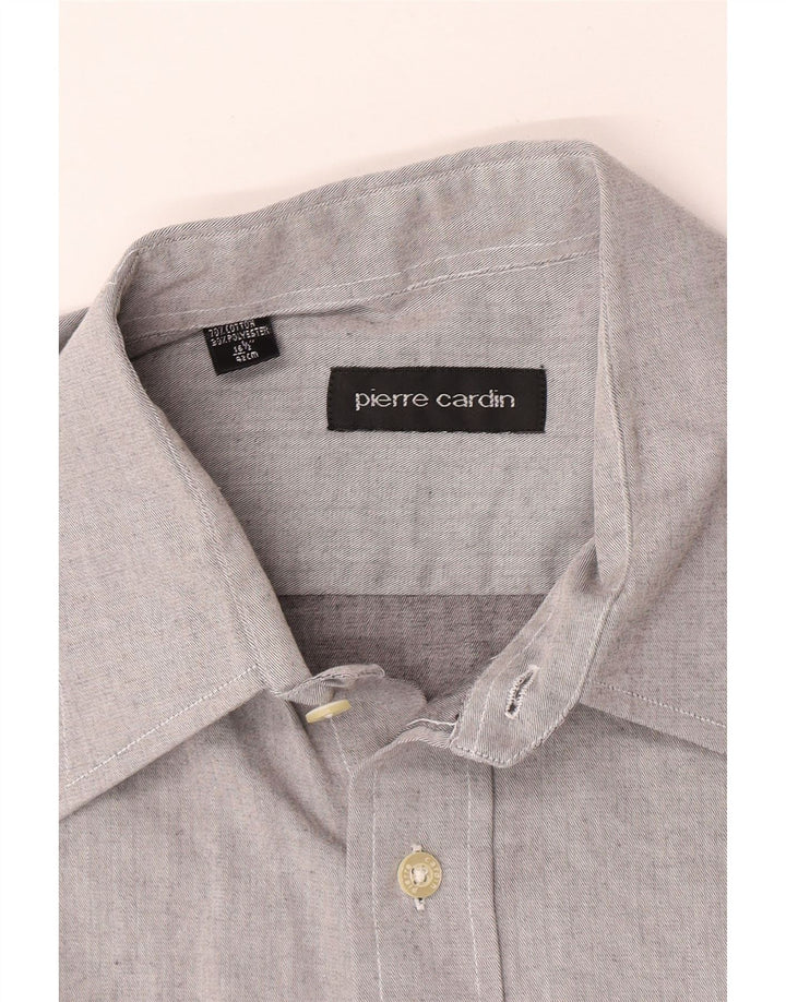 PIERRE CARDIN Mens Shirt Size 42 16 1/2 Large Grey Cotton
