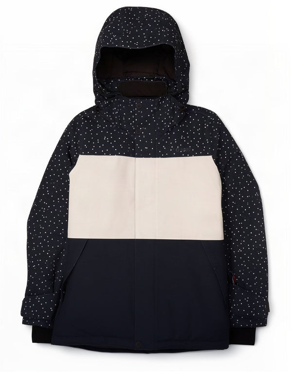 Tog 24 Veste matelassée surdimensionnée à capuche pour femme UK 8 Small Black Colourblock