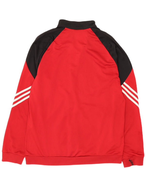 Giacca da ginnastica da uomo Adidas grande rossa in poliestere