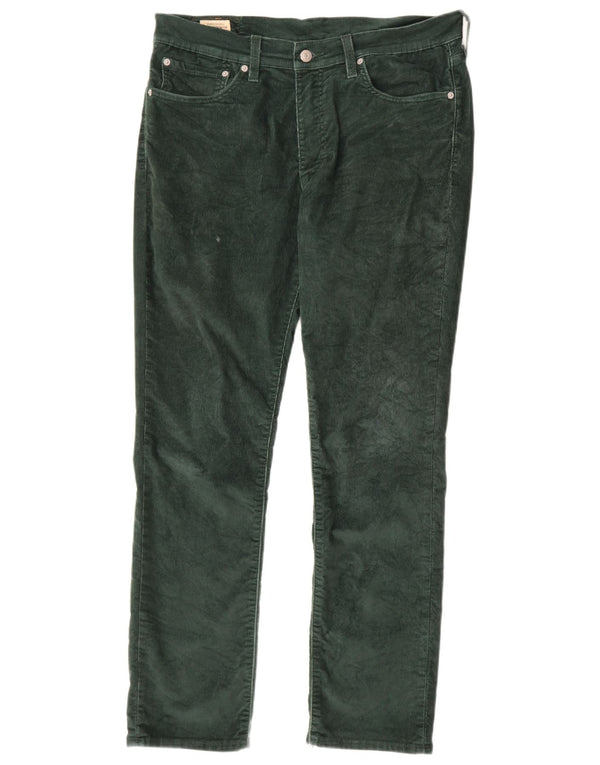 Мужские вельветовые брюки Levi's 511 Slim Fit W34 L32, зеленый хлопок