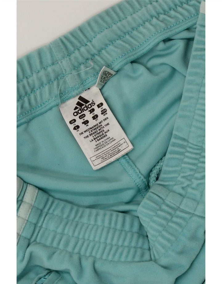 Adidas Womens Tracksuit Trousers Joggers UK 14 Medium Turquoise Polyester