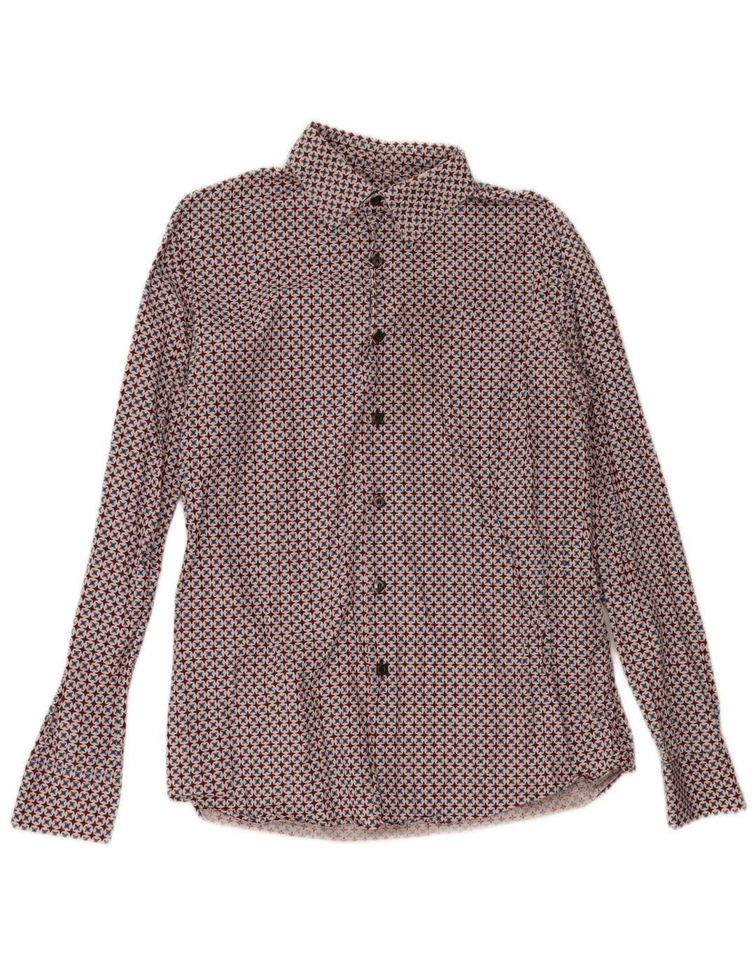 Prada Mens Shirt Size 16 41 Large Multicoloured Geometric Cotton