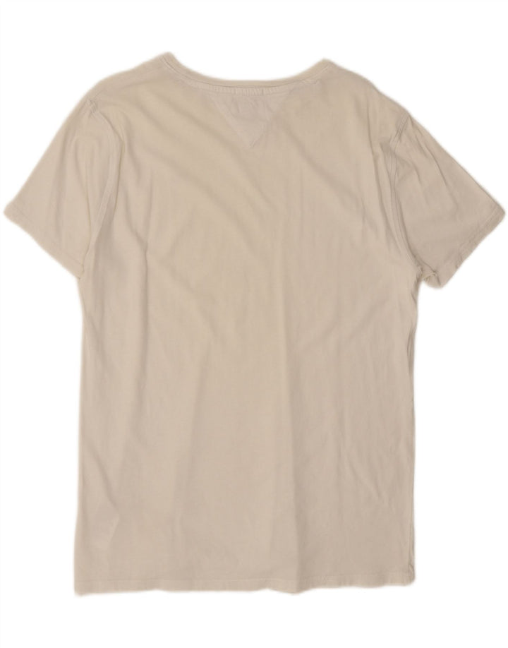 Tommy Hilfiger Mens Regular Fit T-Shirt Top Medium White Cotton