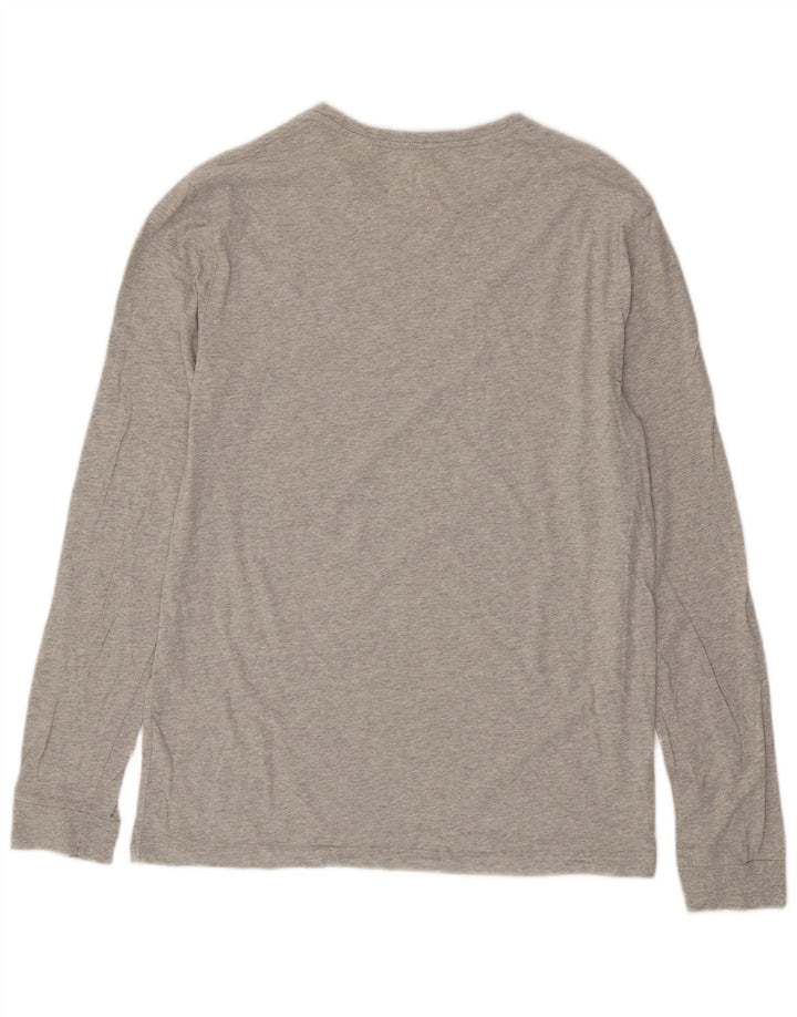 JACK WILLS Mens Top Long Sleeve Medium Grey Cotton