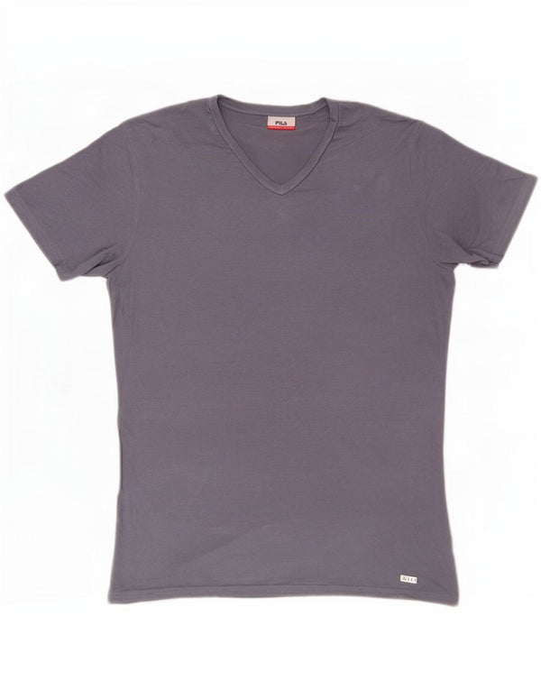 Fila Herre T-Shirt Top Stor Grå Modal