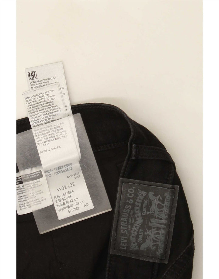 Levi's Womens 312 Shaping Slim Jeans W32 L32 Black Cotton