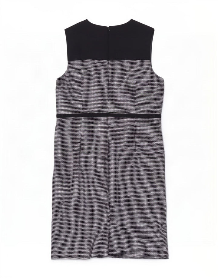 Hobbs Womens Sleeveless Sheath Dress UK 18 XL Black Check Polyester