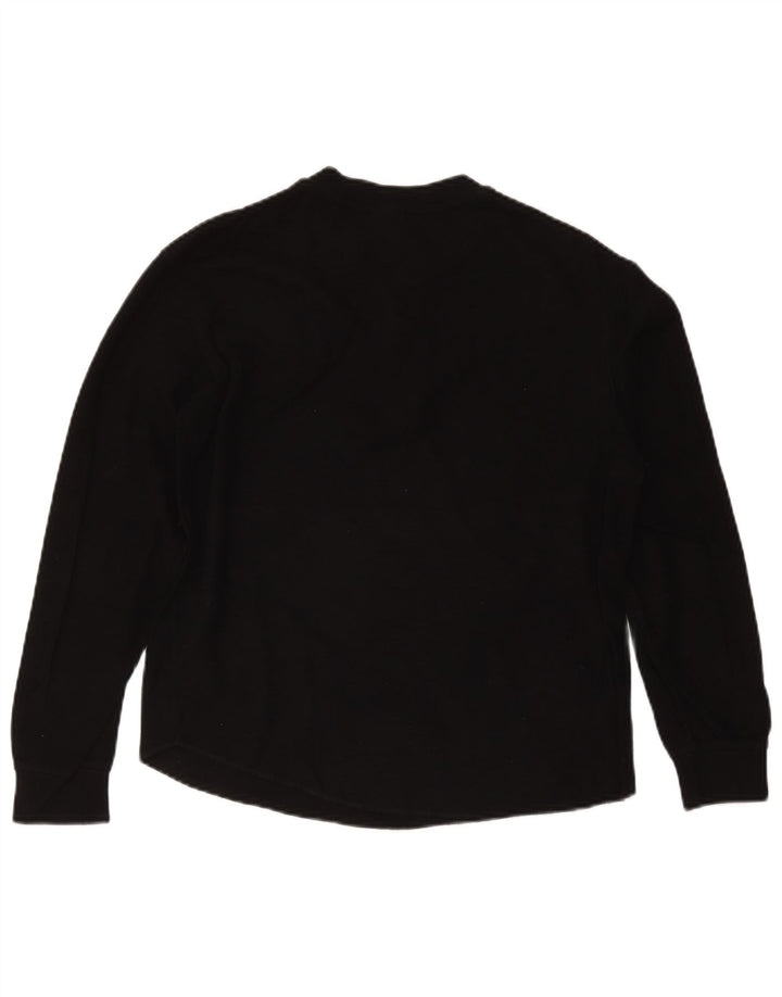 Zara Mens Top Long Sleeve Small Black Cotton