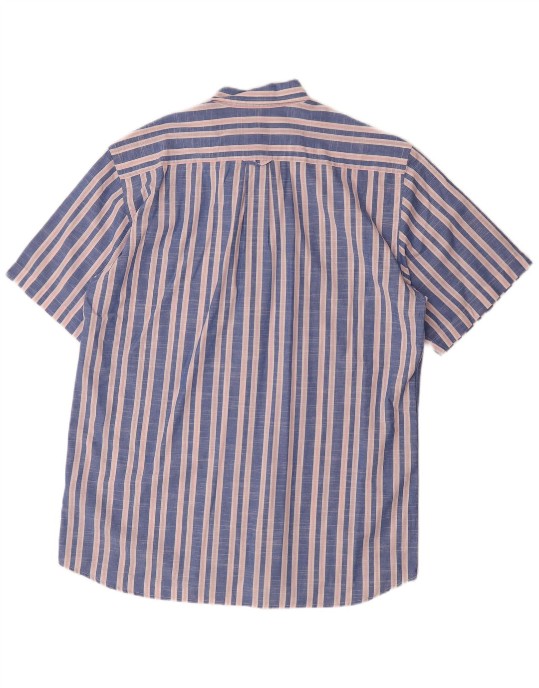 Gant Mens Short Sleeve Regular Fit Shirt Medium Blue Striped Cotton