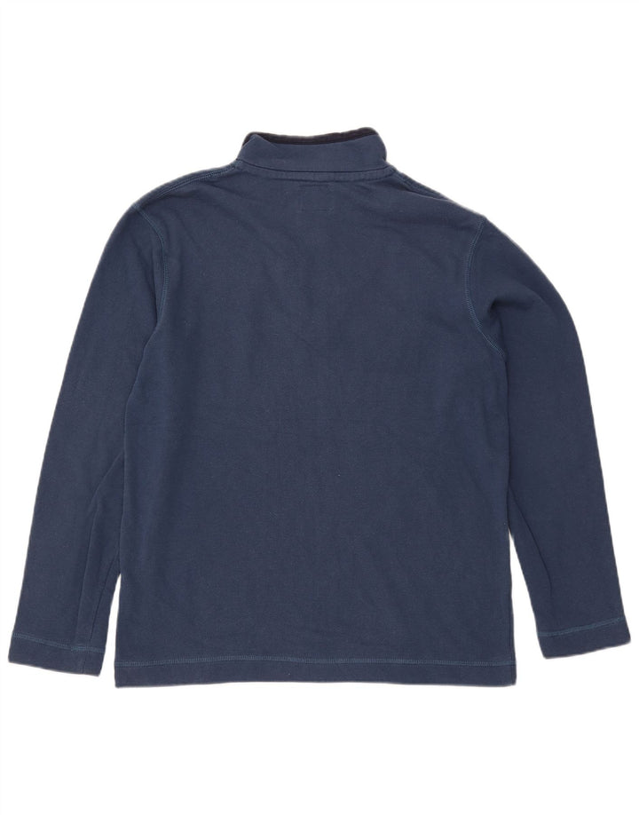 JOULES Mens Zip Neck Sweatshirt Jumper Medium Navy Blue Cotton