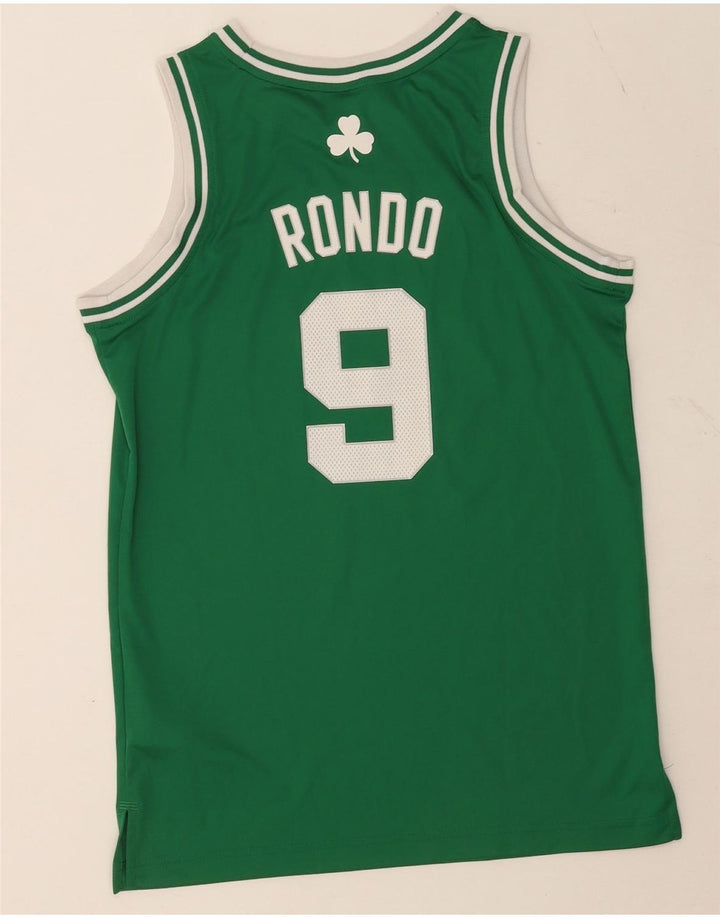 Adidas Boys Celtics Graphic Vest Top 13-14 Years Green Polyester