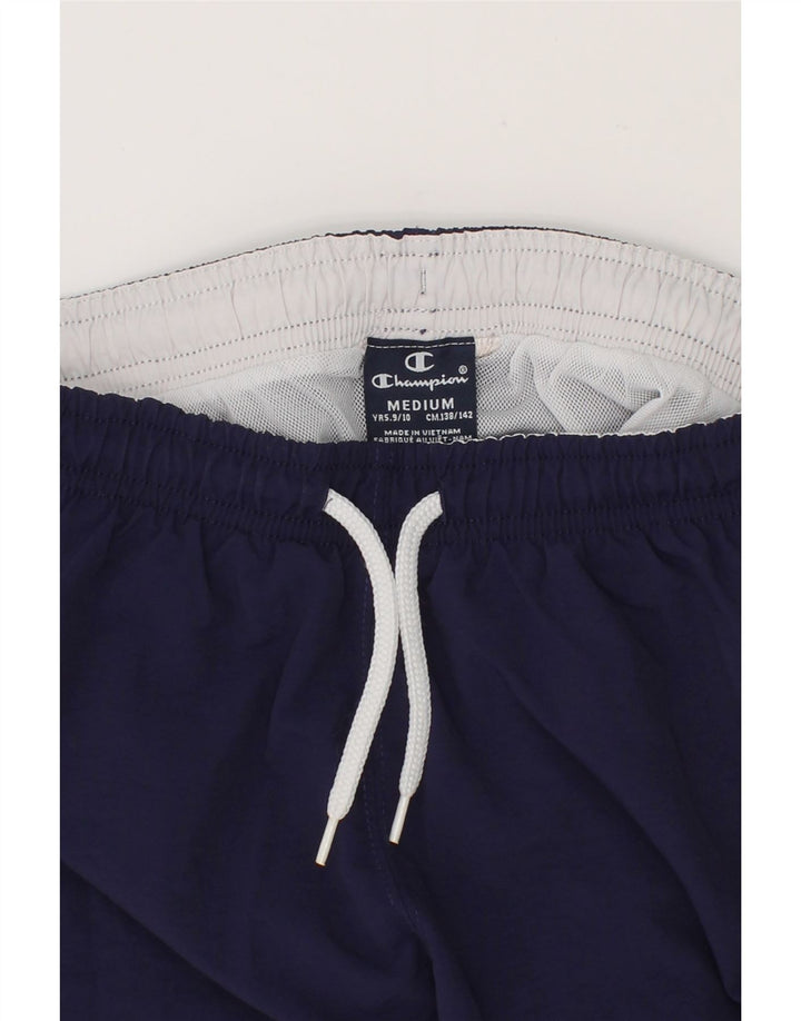 CHAMPION Boys Sport Shorts 9-10 Years Medium Navy Blue Vintage Champion and Second-Hand Champion from Messina Hembry 
