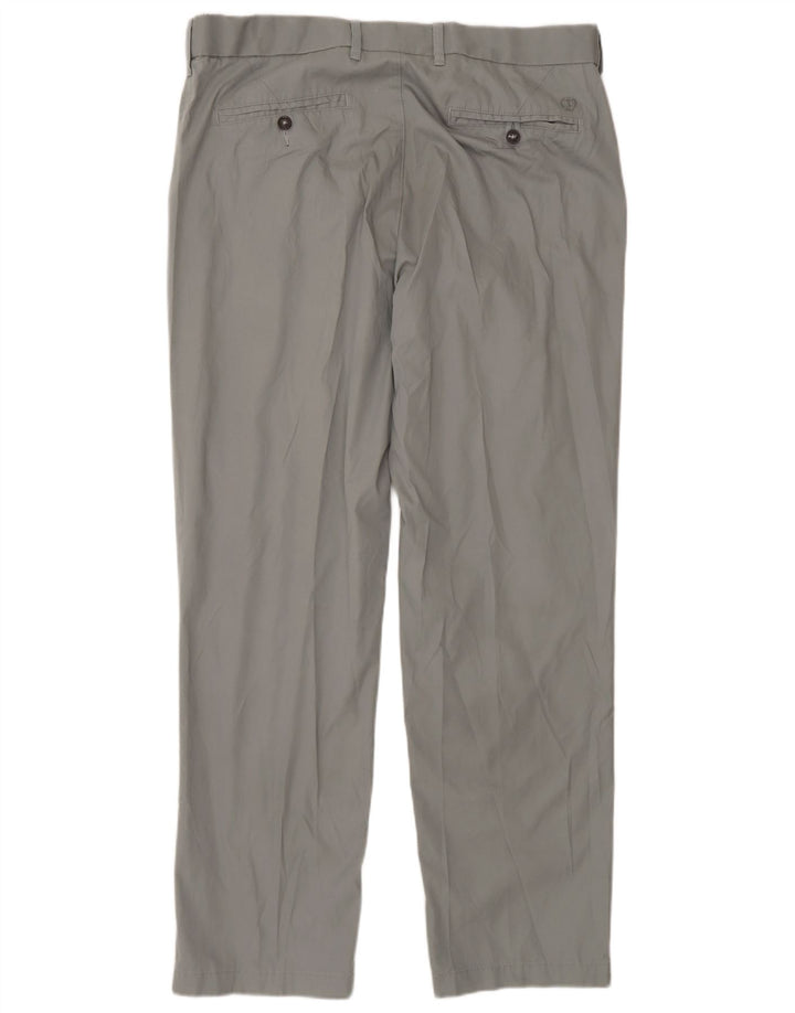 Marks & Spencer Mens Regular Chino Trousers W36 L31 Grey Cotton