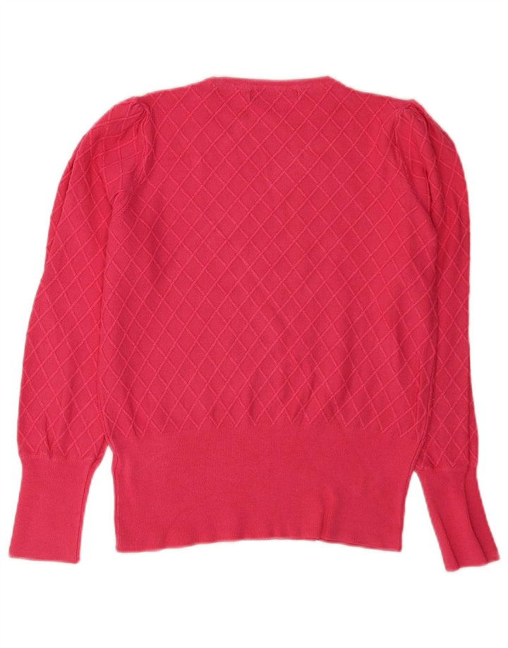 Marks & Spencer Womens Regular Fit Crew Neck Jumper Sweater UK 8 Small Red