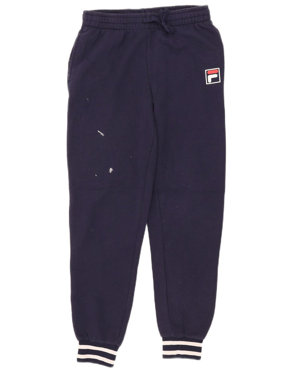 Fila Mens Tracksuit Trousers Joggers Small Navy Blue Cotton