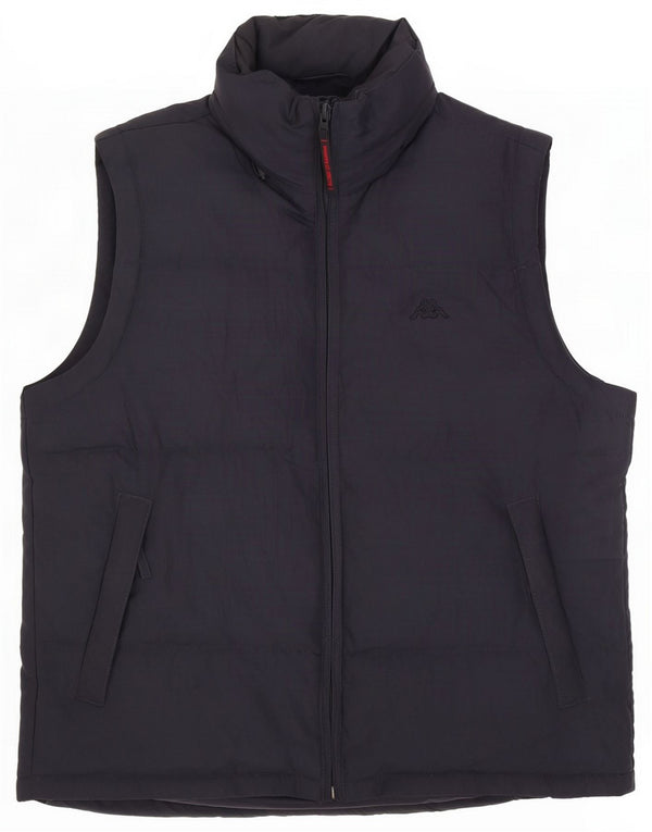 Chaleco acolchado con capucha Kappa para hombre ES 38 Medium Azul marino Poliéster