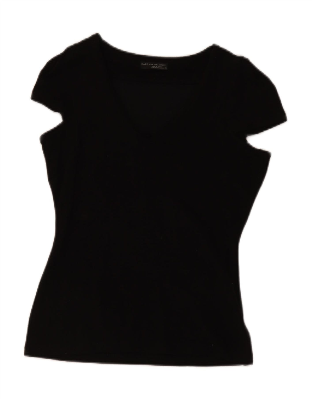 Γυναικεία μπλούζα ZARA Top UK 12 Medium Black Viscose