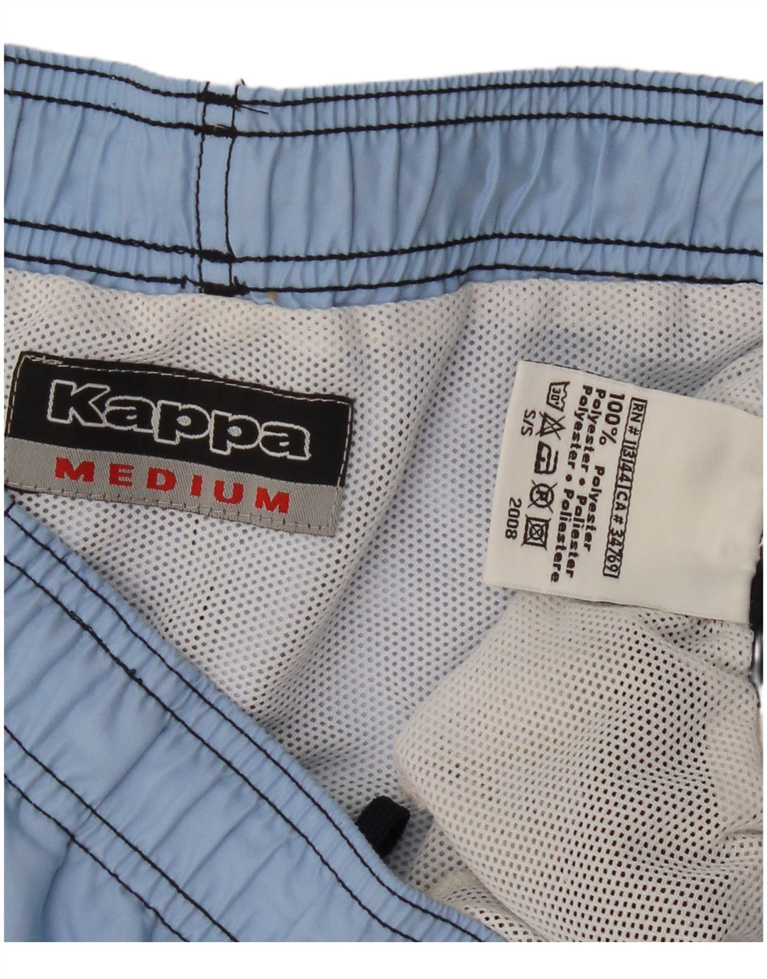 KAPPA Mens Swimming Shorts Medium Blue Colourblock Polyester