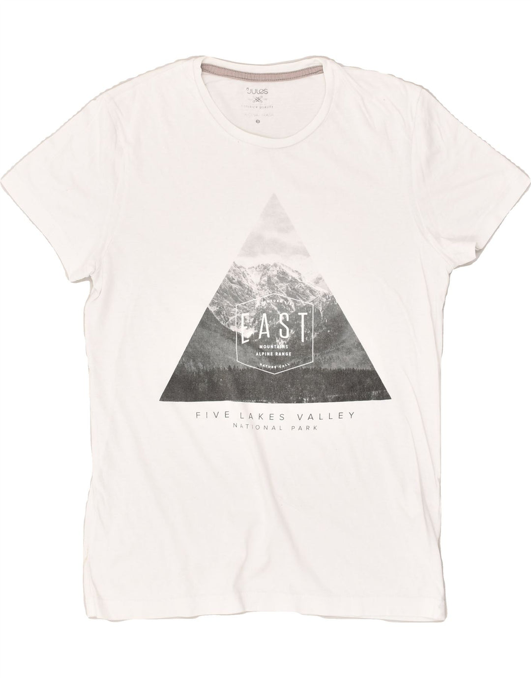 JULES Mens Graphic T-Shirt Top Small White Cotton | Vintage Jules | Thrift | Second-Hand Jules | Used Clothing | Messina Hembry 