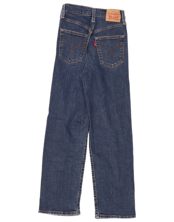 Levi's Womens Ribcage Straight Jeans W23 L27 Blue Cotton