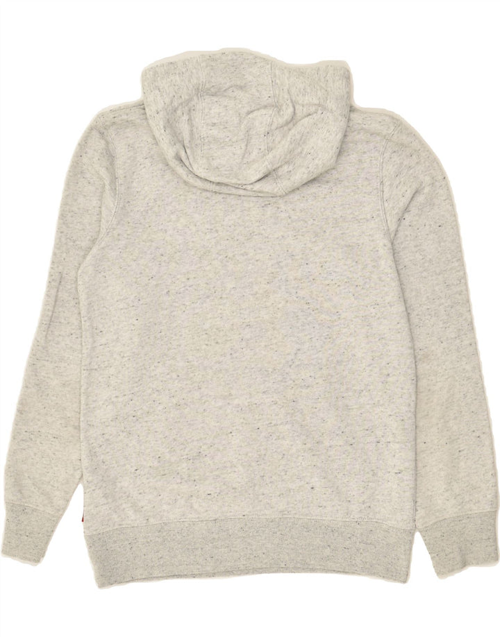 LEVI'S Boys Graphic Hoodie Jumper 15-16 Years Grey Flecked Cotton | Vintage Levi's | Thrift | Second-Hand Levi's | Used Clothing | Messina Hembry 