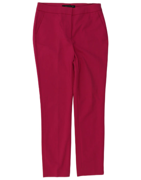 Zara Womens Slim Chino Trousers EU 38 Small W28 L28 Pink