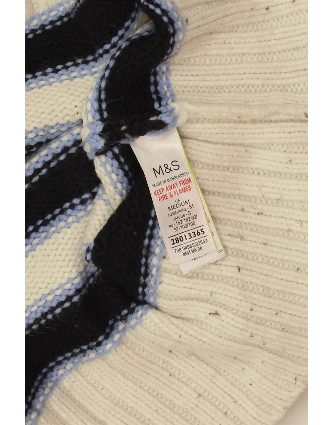 Marks & Spencer Womens Boat Neck Jumper Sweater UK 14 Medium Navy Blue