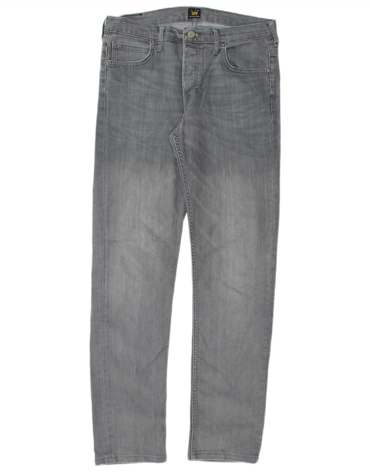 LEE Mens Powell Slim Jeans W33 L32 Grey Cotton