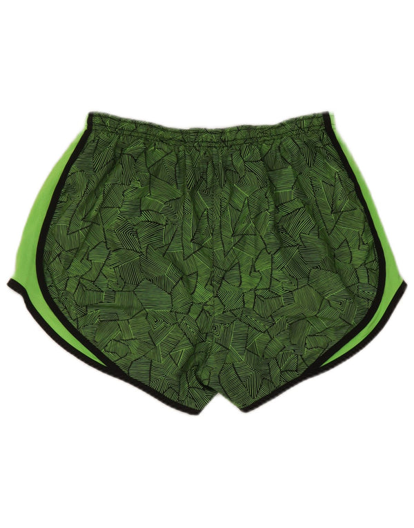 Pantaloncini sportivi Nike Dri Fit da donna UK 14 Poliestere geometrico verde medio