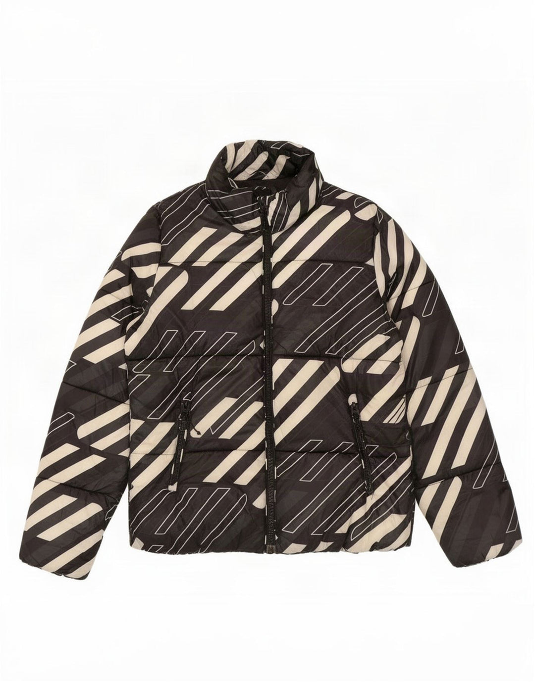 Superdry Herre grafisk polstret jakke UK 40 Stor sort polyester