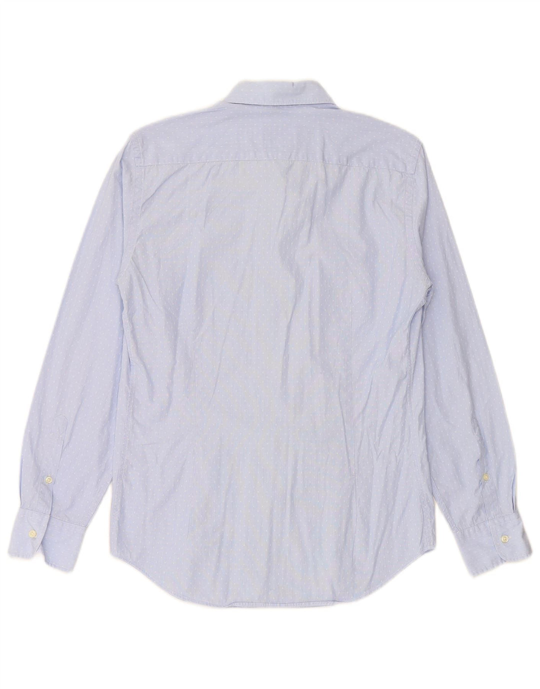 HENRY COTTONS Mens Shirt Size 38 Medium Blue Spotted